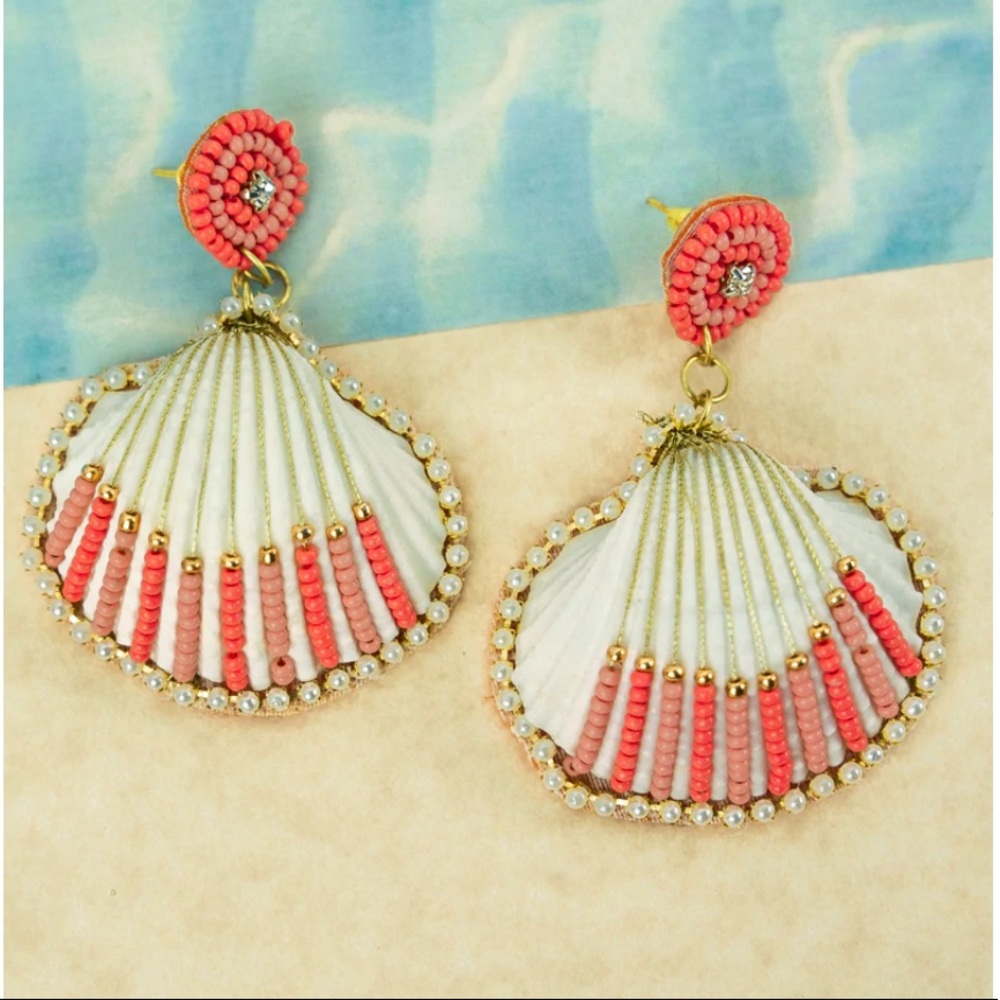 Coral Shell Earrings